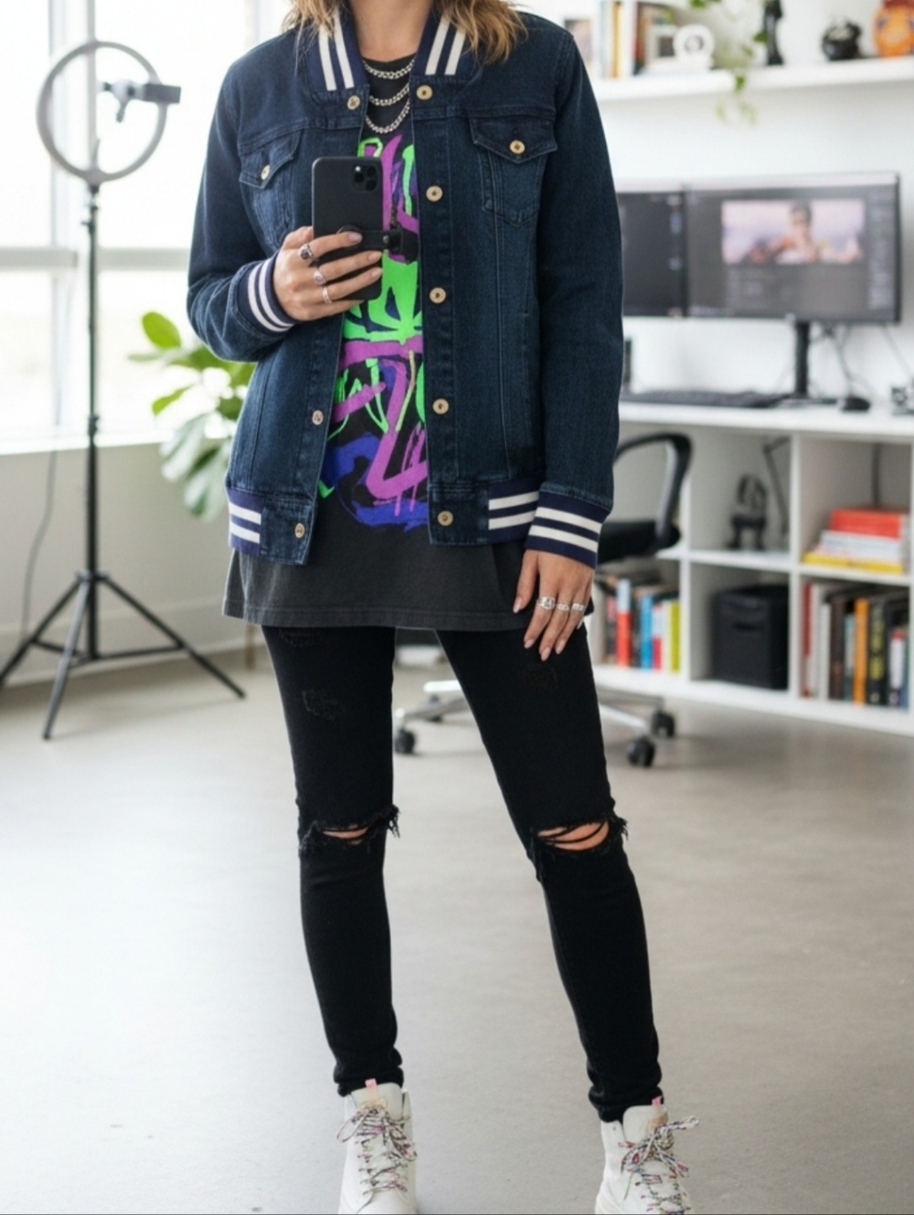 DG2 denim jacket- sz. M
